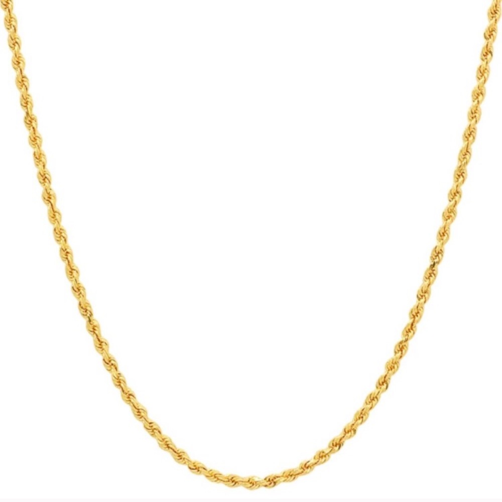 Kay Jewelers 18k Gold Rope Chain Necklace 2.5mm